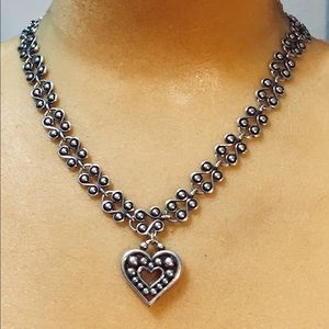 Brighton heart necklace   17" chain